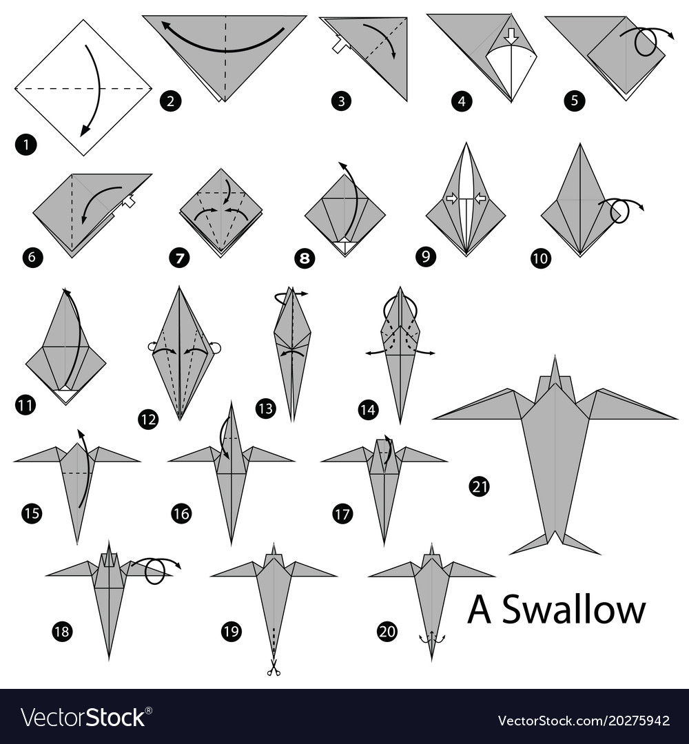 How Do You Make An Origami Step Instructions How To Make Origami A Swallow