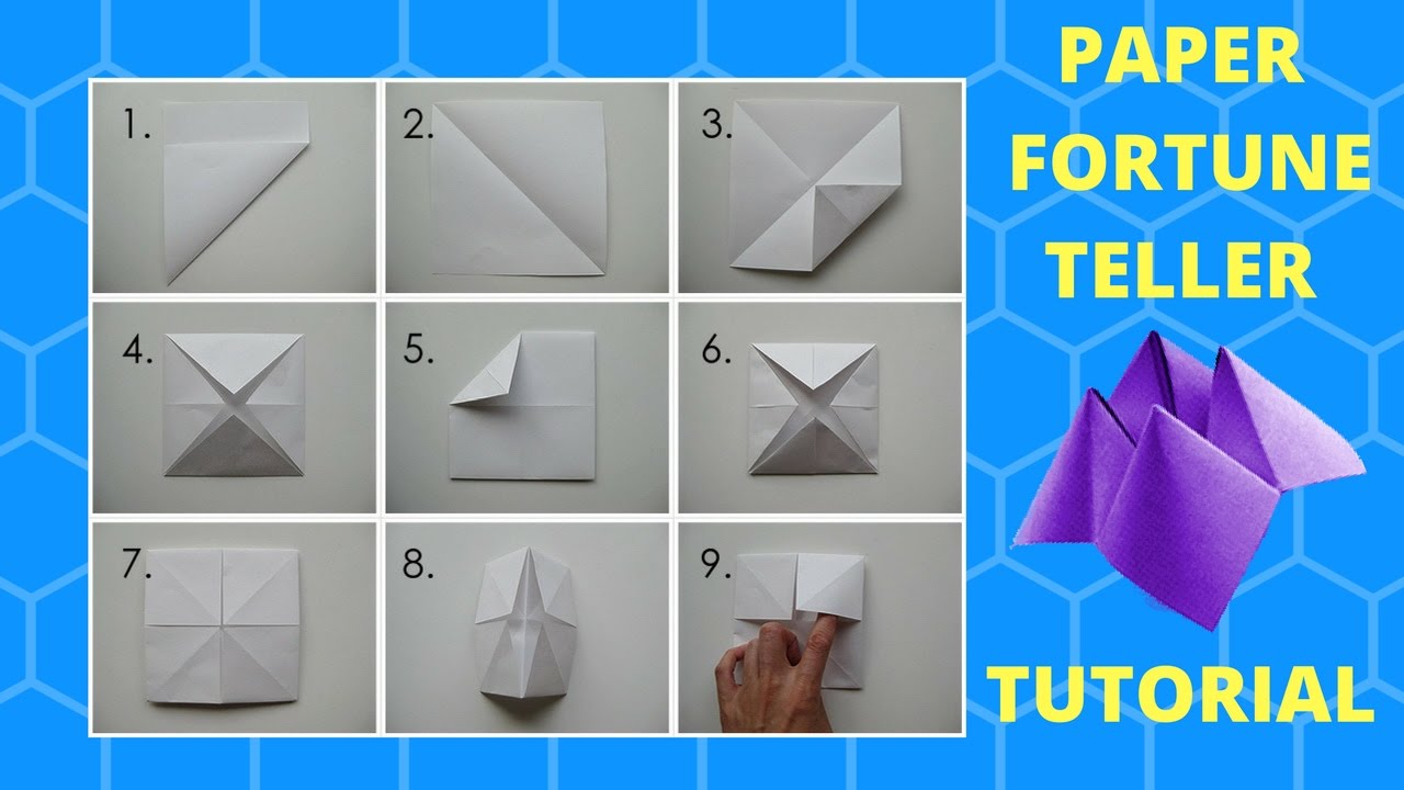 How Do You Make Origami Fortune Tellers How To Make A Fortune Teller Tutorial