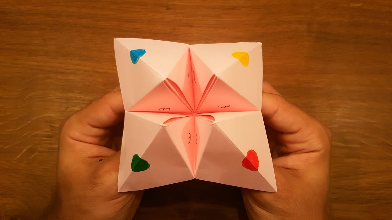 How Do You Make Origami Fortune Tellers How To Make A Paper Fortune Teller Easy Origami