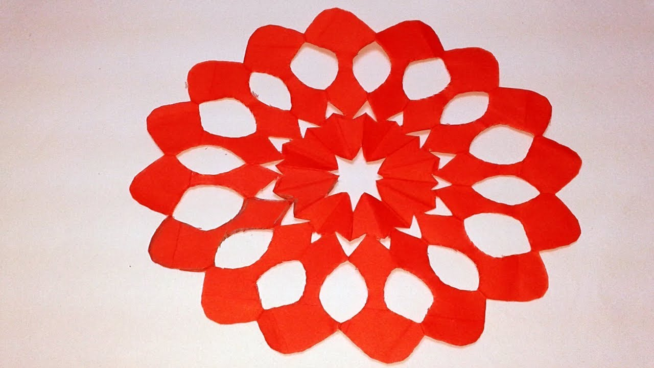 How To Design Origami Paper Cutting How To Make Paper Cutting Flower Design Origami Paper Craft Tutorials