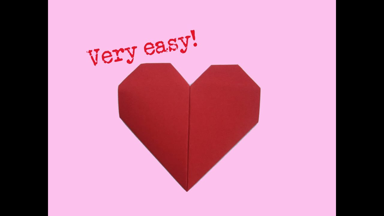 How To Do A Heart Origami Fold Heart Very Easy Way How To Make A Paper Heart Folding