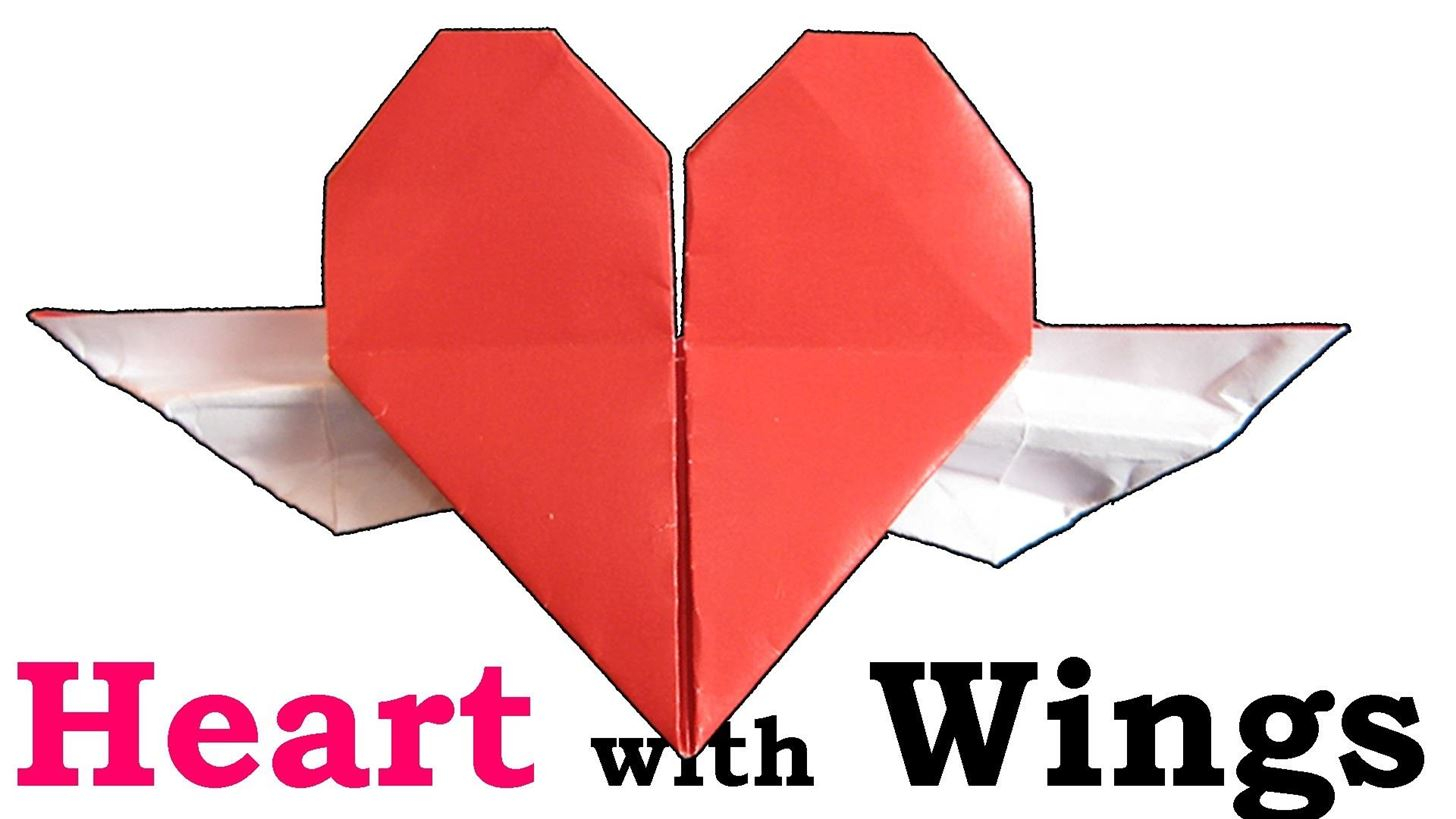How To Do A Heart Origami How To Fold An Origami Heart With Wings Origami Wonderhowto