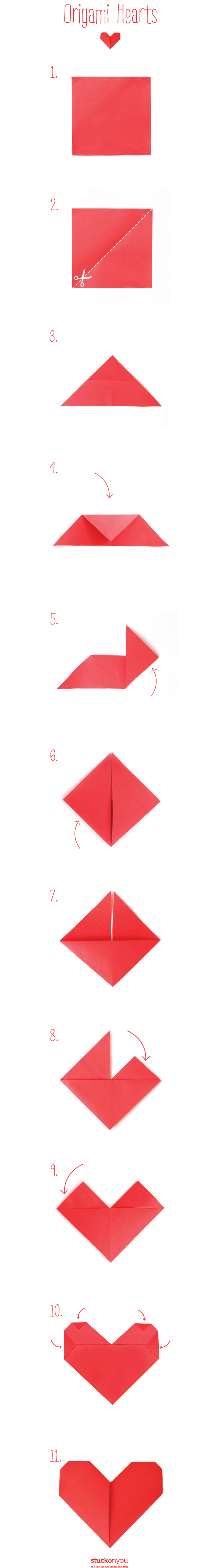 How To Do A Heart Origami How To Make Origami Hearts Stuck On You