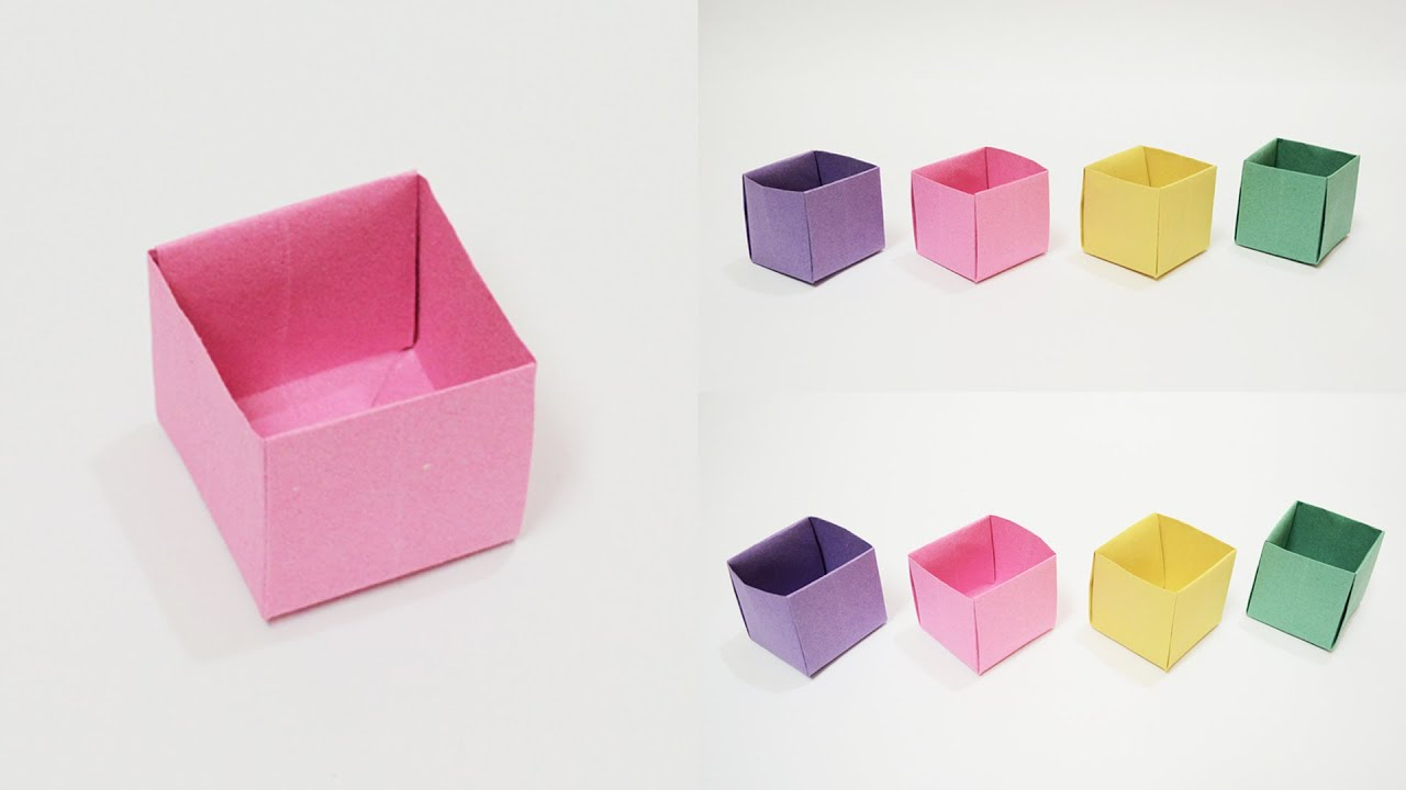 How To Do A Origami Box How To Make A Paper Box Easy Origami Box