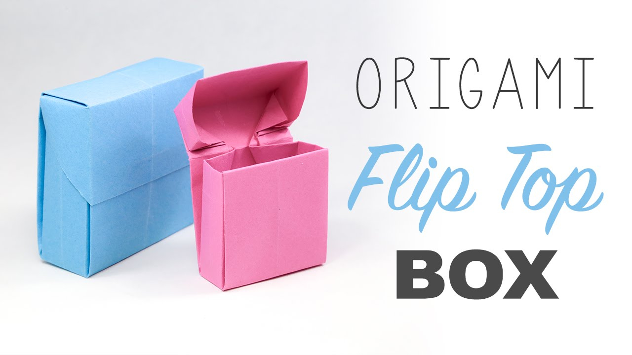 How To Do A Origami Box Origami Flip Top Box Instructions Paper Kawaii