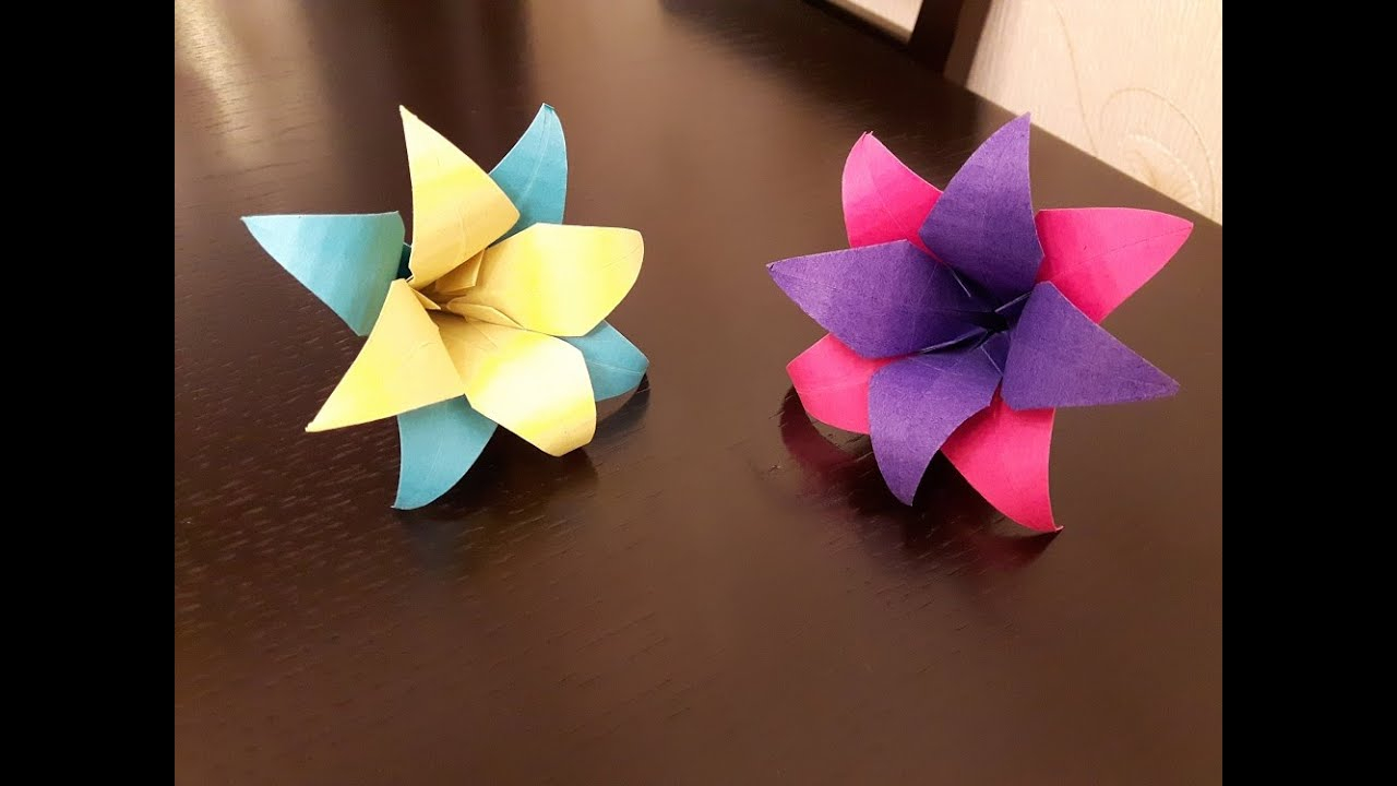 How To Do A Origami Flower How To Make A Paper Flowers Easy