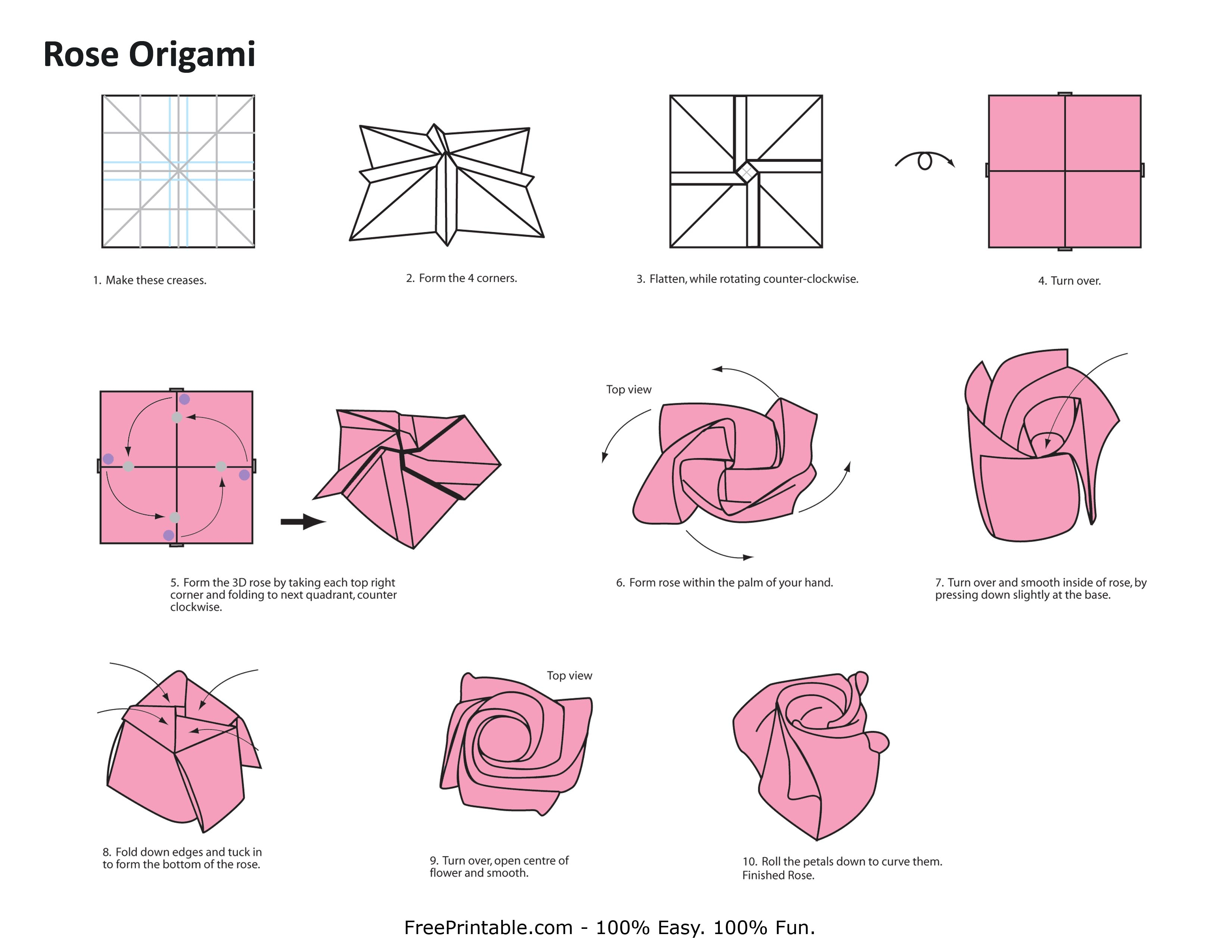 How To Do A Origami Flower Origami Rose Do It And How