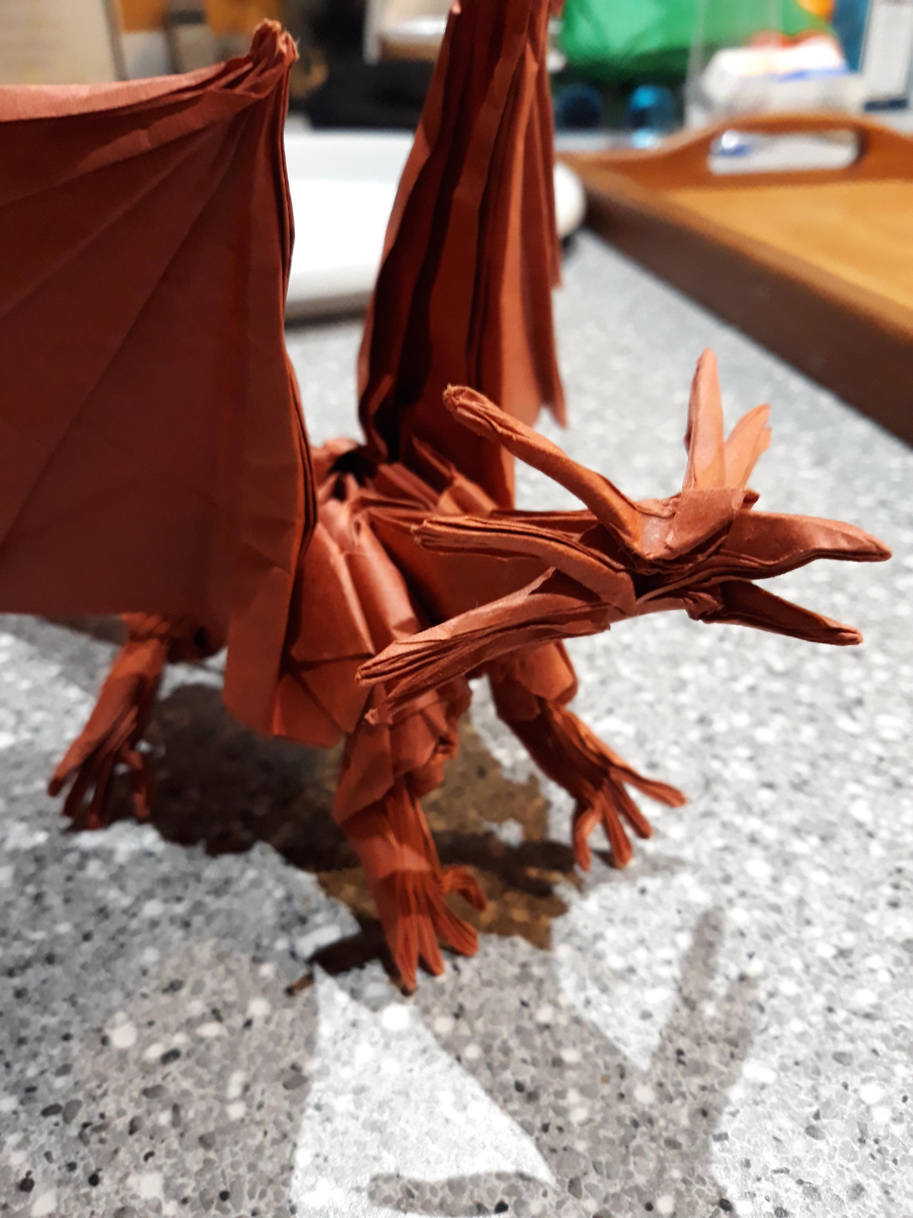 How To Do An Origami Dragon 3rd Attempt On The Ancient Dragon What Do U Think Origami