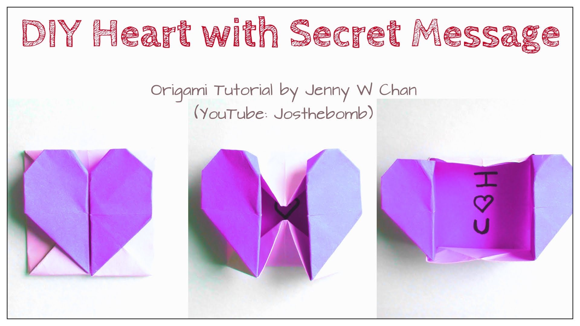 How To Do An Origami Heart Diy Videos Diy Origami Heart Box Envelope With Secret Message