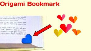 How To Do An Origami Heart How To Make Origami Heart Bookmark Using Color Paper Very Easy To