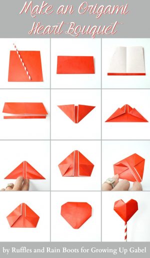 How To Do An Origami Heart Origami Heart Bouquet And Garland