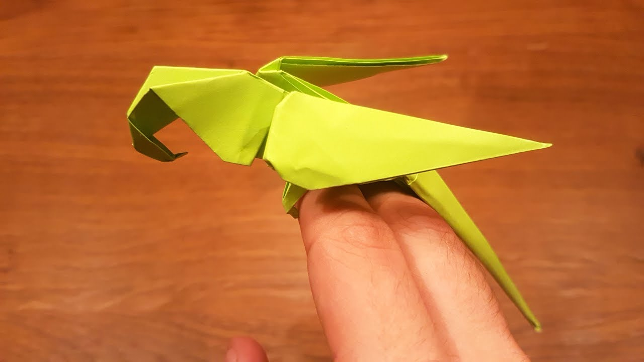 How To Do Origami Bird Step By Step How To Make A Paper Parrot Easy Origami