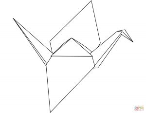 How To Do Origami Crane Origami Crane Coloring Page Free Printable Coloring Pages