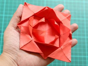 How To Do Origami Rose How To Fold A Simple Origami Flower 12 Steps With Pictures