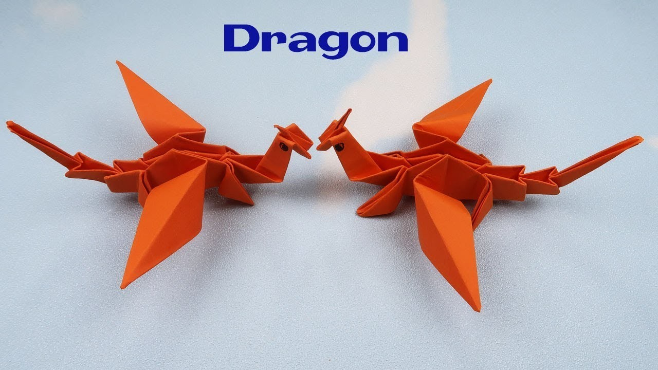 How To Fold A Origami Dragon How To Fold A Paper Dragon Origami Dragon Tutorials Paper Craft