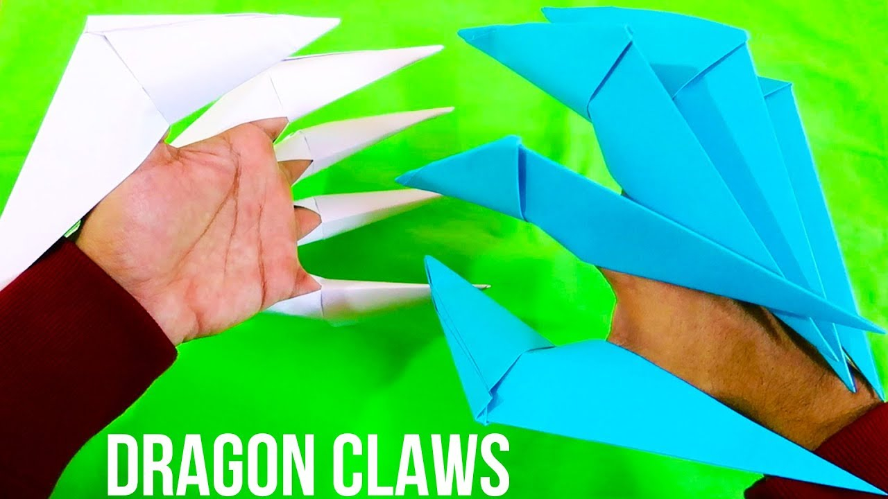 How To Fold A Origami Dragon How To Make Paper Dragon Claws Paper Claws