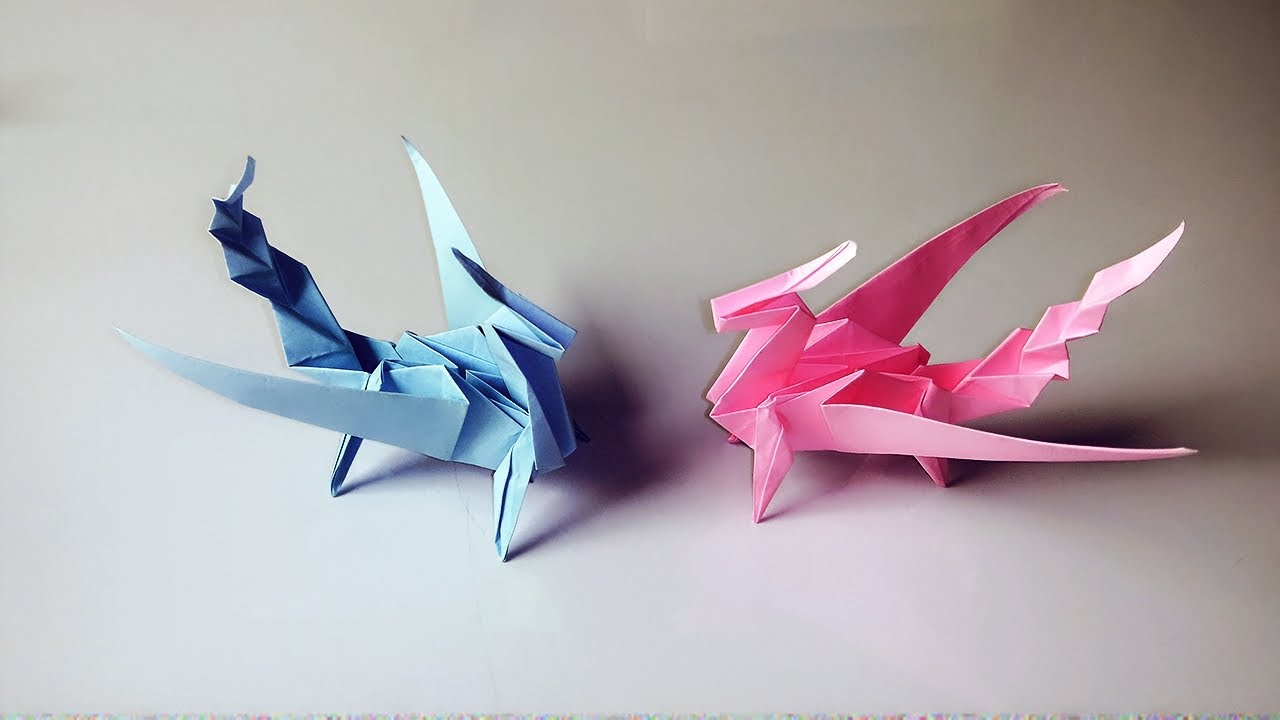 How To Fold A Origami Dragon Origami Dragon How To Make Origami Dragon Easy Tutorial