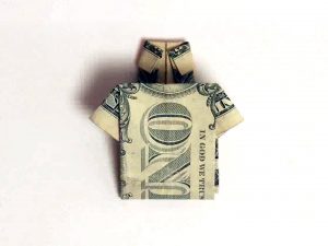 How To Fold A Shirt Origami How To Make A Shirt Out Of A One Dollar Bill 8 Steps
