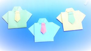 How To Fold A Shirt Origami How To Make An Easy Paper Origami T Shirt Origami T Shirt Craft Making Tutorial For Fathers Day