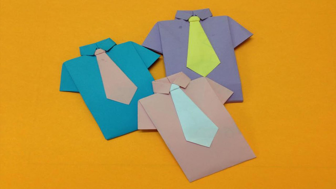 How To Fold A Shirt Origami How To Make Paper Shirt And Neck Tie Easy Origami Shirts For Beginners Making Diy Paper Crafts