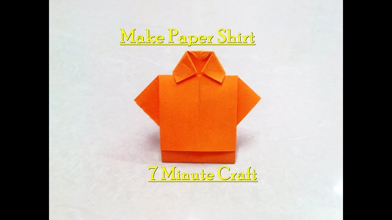 How To Fold A Shirt Origami How To Make Paper Shirt Making For Kids Diy Origami Paper Folding