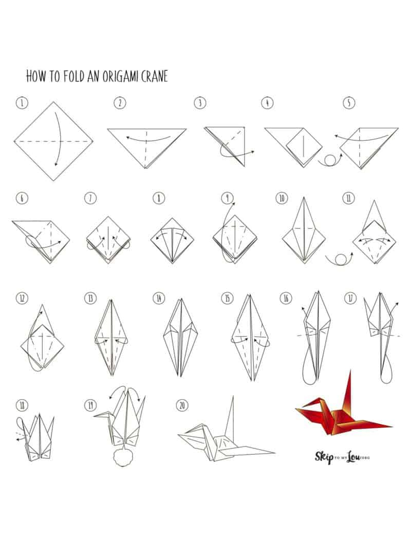 How To Fold An Origami Swan How To Make An Origami Crane Skip To My Lou