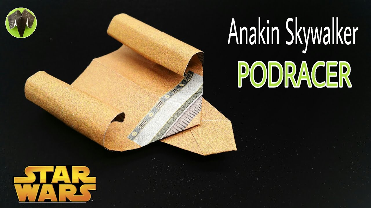 How To Fold Origami Anakin Skywalker Anakin Skywalkers Podracer Star Wars Diy Origami Tutorial How To Make 762