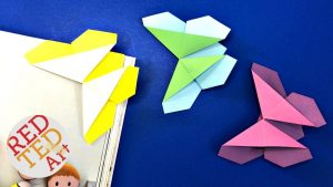 How To Fold Origami Butterfly Easy Origami Butterfly Bookmark Corner How To Make An Origami Bookmark Butterfly Tutorial