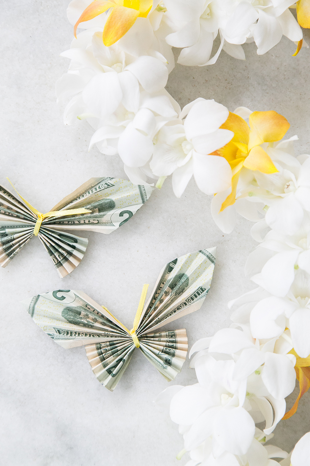 How To Fold Origami Butterfly Money Origami Butterfly Lei For Graduation Sugar And Charm