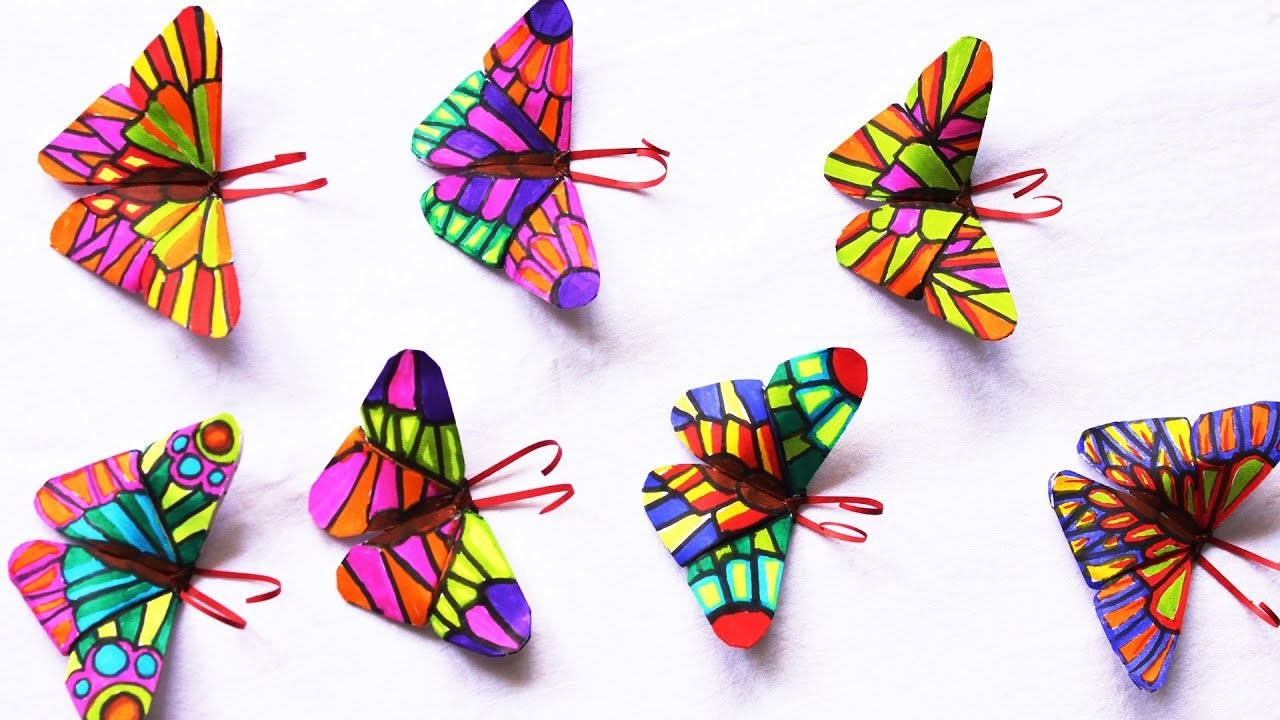 How To Fold Origami Butterfly Origami Butterfly How To Fold A Butterfly Out Of Paper Diy Room