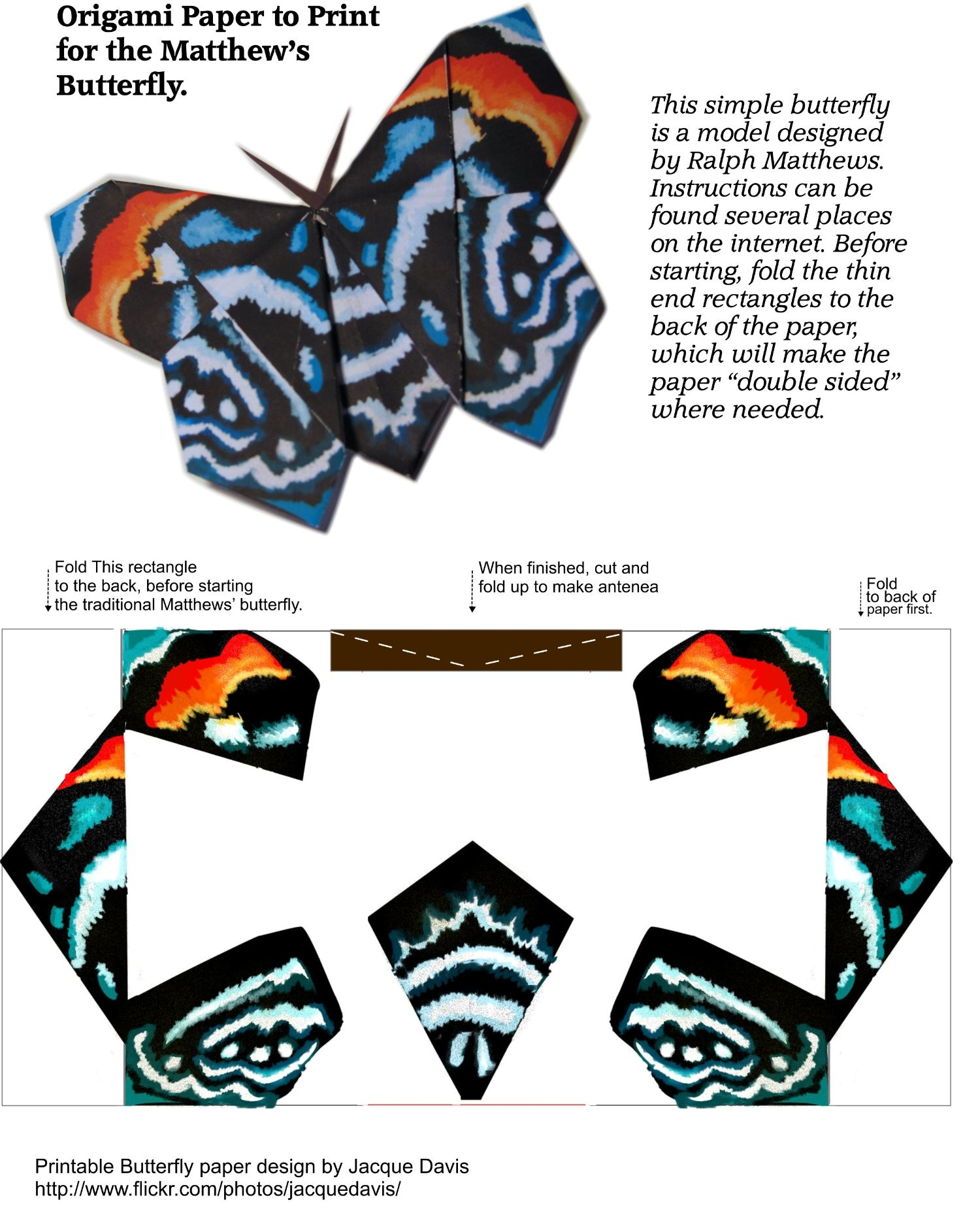 How To Fold Origami Butterfly Origami Butterfly Template Free Printable Papercraft Templates
