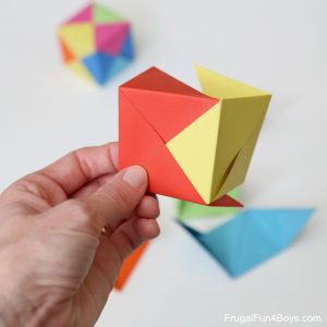 How To Fold Origami Cube How To Fold Origami Paper Cubes Frugal Fun For Boys And Girls