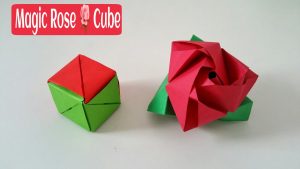 How To Fold Origami Cube Magic Rose Cube Diy Modular Origami Tutorial Paper Folds