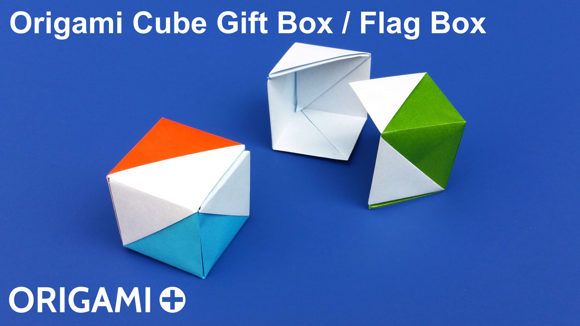 How To Fold Origami Cube Origami Cube Gift Box Flag Box