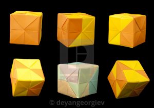 How To Fold Origami Cube Paper Cubes Folded Origami Style License Download Or Print For