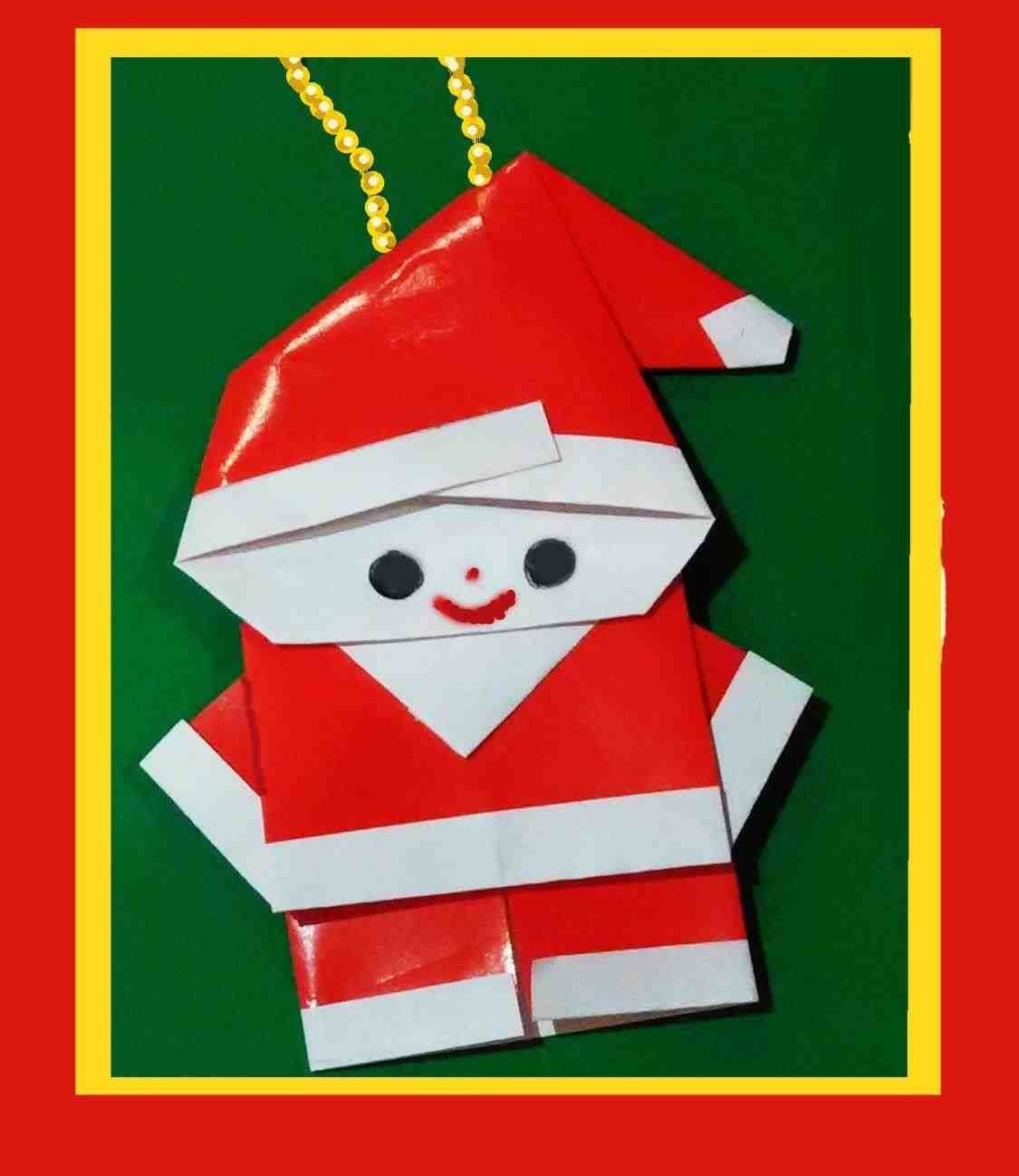 How To Fold Santa Claus Origami Handmade Crafts Easy Kids For This Summer Craft And Creative