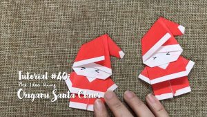 How To Fold Santa Claus Origami How To Make Diy Origami Santa Claus The Idea King Tutorial 40