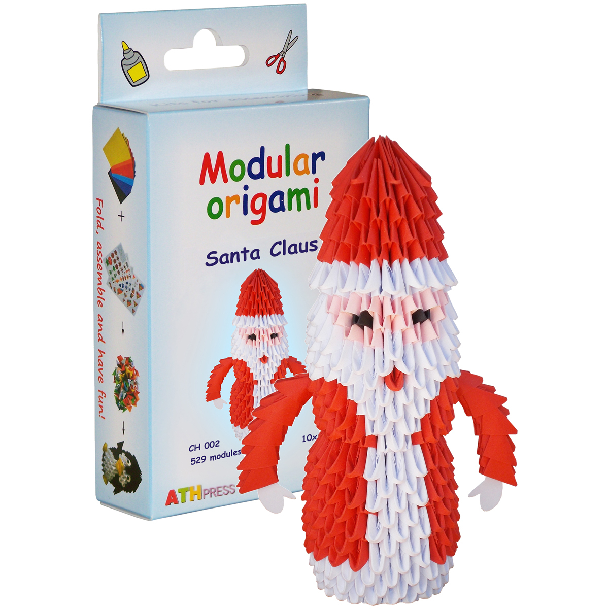 How To Fold Santa Claus Origami Modular Origami Kit Santa Claus Walmart Canada