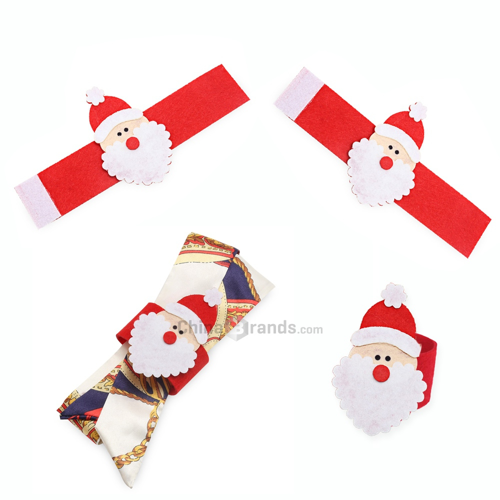 How To Fold Santa Claus Origami Napkin Origami 0 Reviews How To Fold Napkins With Rings 4pcs Christmas Santa Claus Napkin Ring Holiday Dinner Table Decoration Serviette Tissue