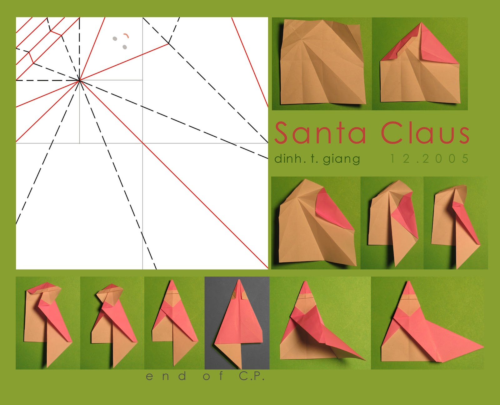 How To Fold Santa Claus Origami Origami Santa Claus 1 Giang Dinh