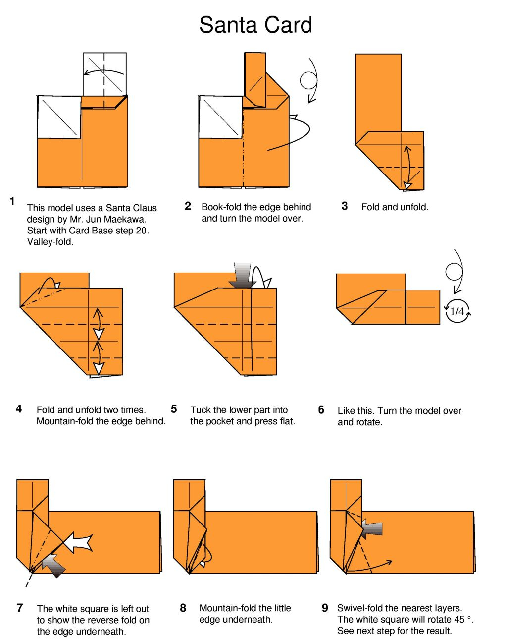 How To Fold Santa Claus Origami Santa Table Card