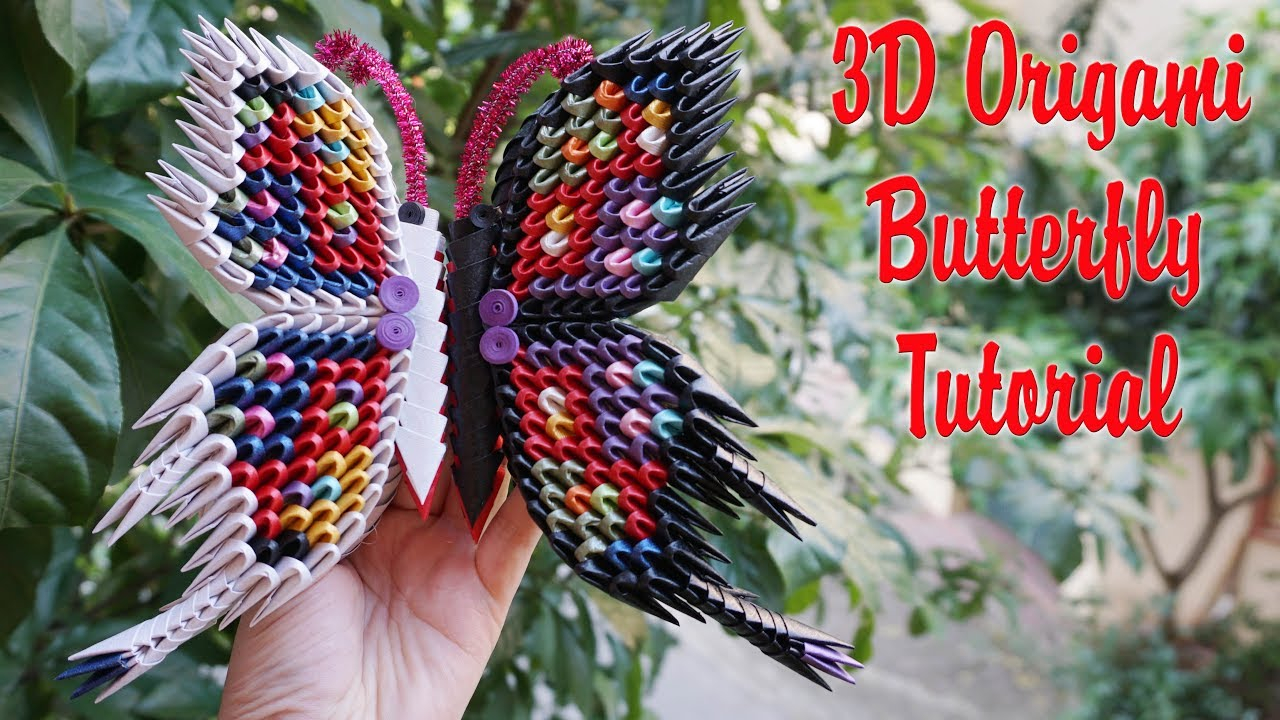 How To Make 3D Origami Butterfly How To Make 3d Origami Butterfly V2 Diy Paper Butterfly Handmade Decoration Tutorial