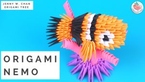 How To Make 3D Origami Fish Origami 3d Nemo Modular Origami With Triangle Pieces Origamitree
