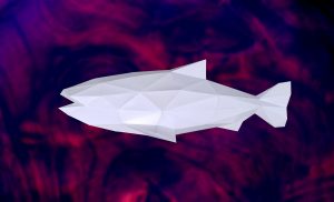 How To Make 3D Origami Fish Salmon Fish 3d Papercraft Model Download Pdf Template Diy Decoration