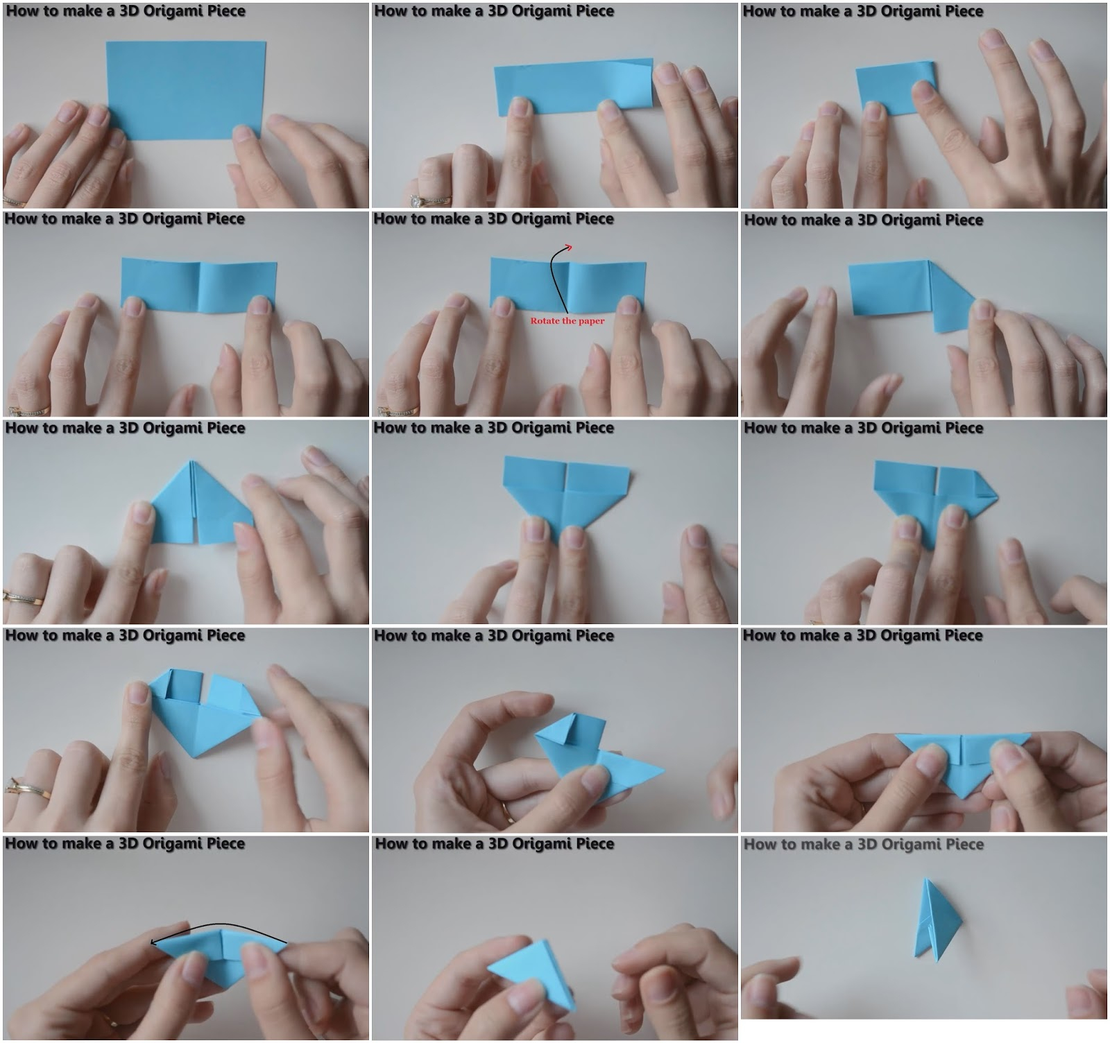 How To Make 3D Origami Pieces 3d Origami Pieces Diy Instructables