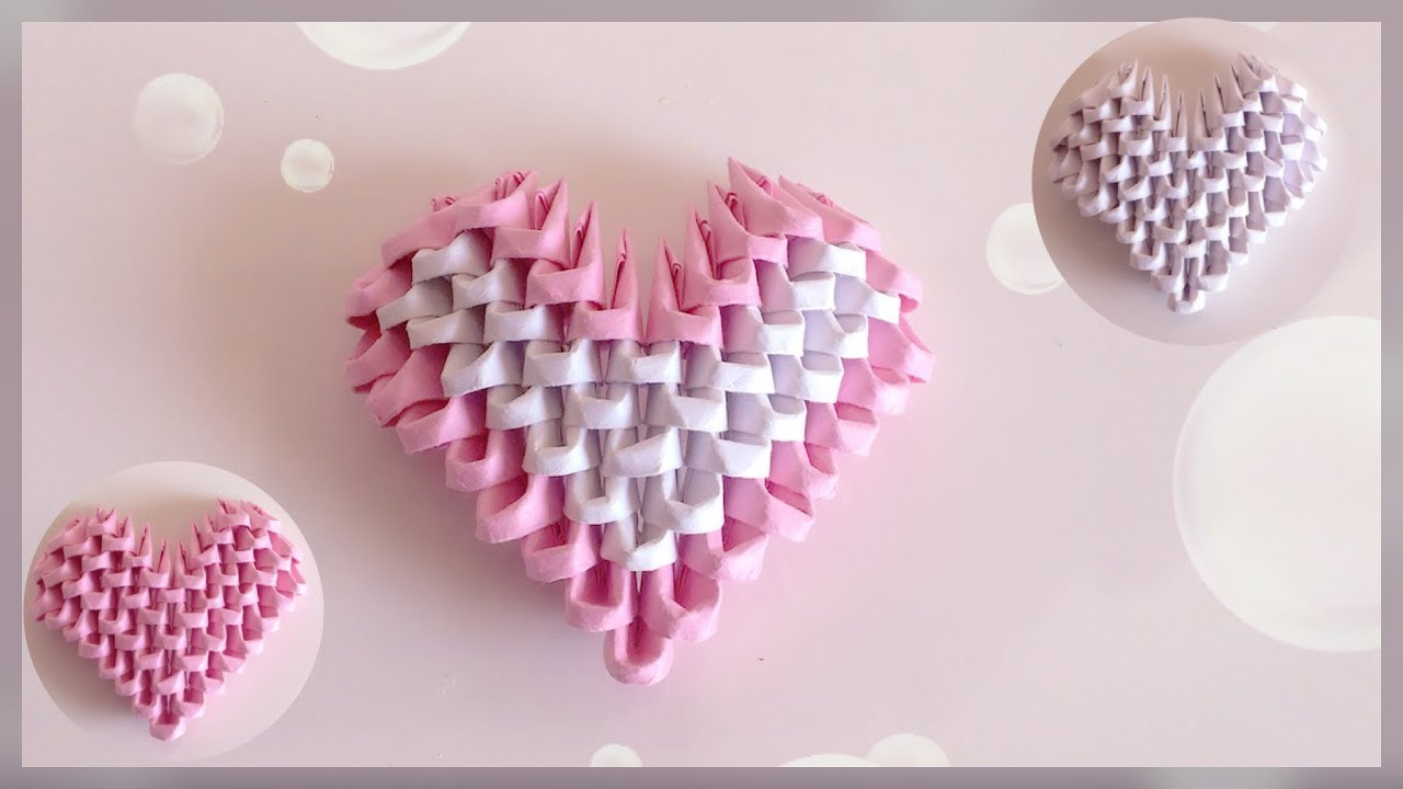 How To Make 3D Origami Pieces How To Make 3d Origami Heart Diy Origami Heart Tutorial Priti Sharma