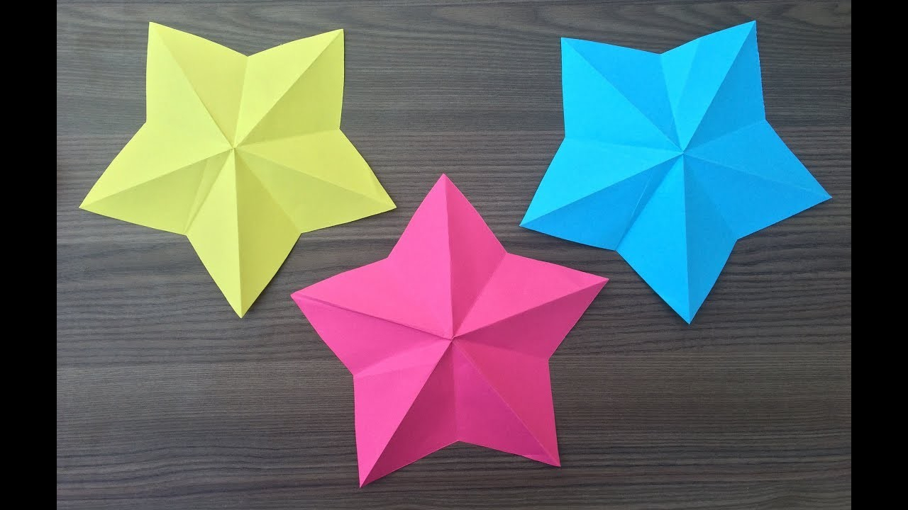 How To Make 3D Star Origami Easy 3d Paper Star Origami
