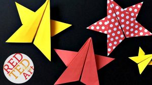 How To Make 3D Star Origami Easy Origami Stars Red Ted Art