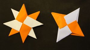 How To Make 3D Star Origami Extraordinary Cautions Origami 3d Transforming Ninja Star