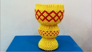 How To Make A 3D Origami Vase 3d Origami Heart Vase Instructions Awesome H Vases Easy 3d Origami